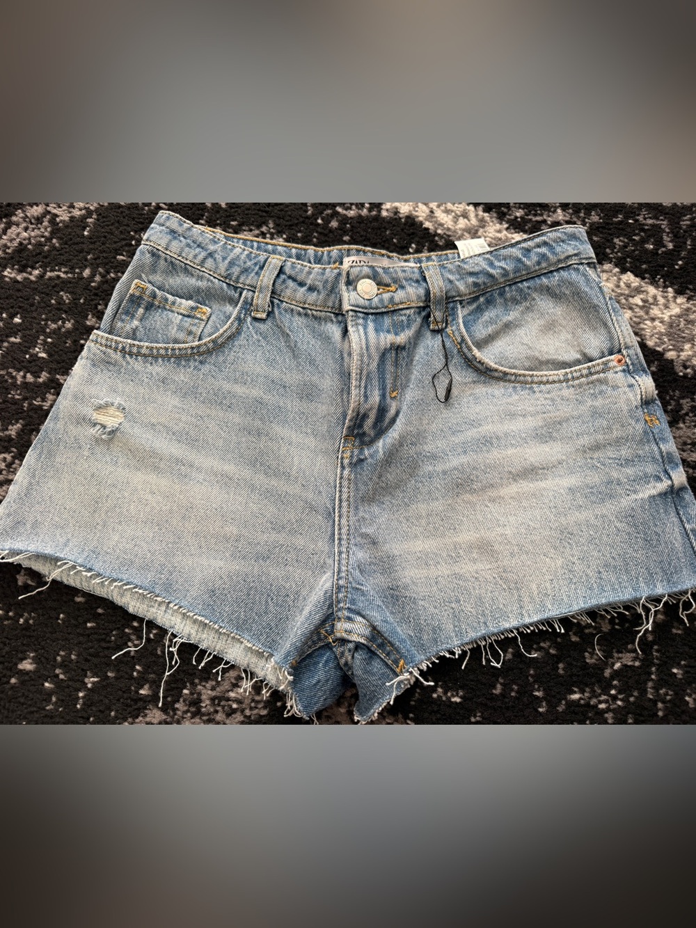 Zara Blue Denim Cutoff Shorts